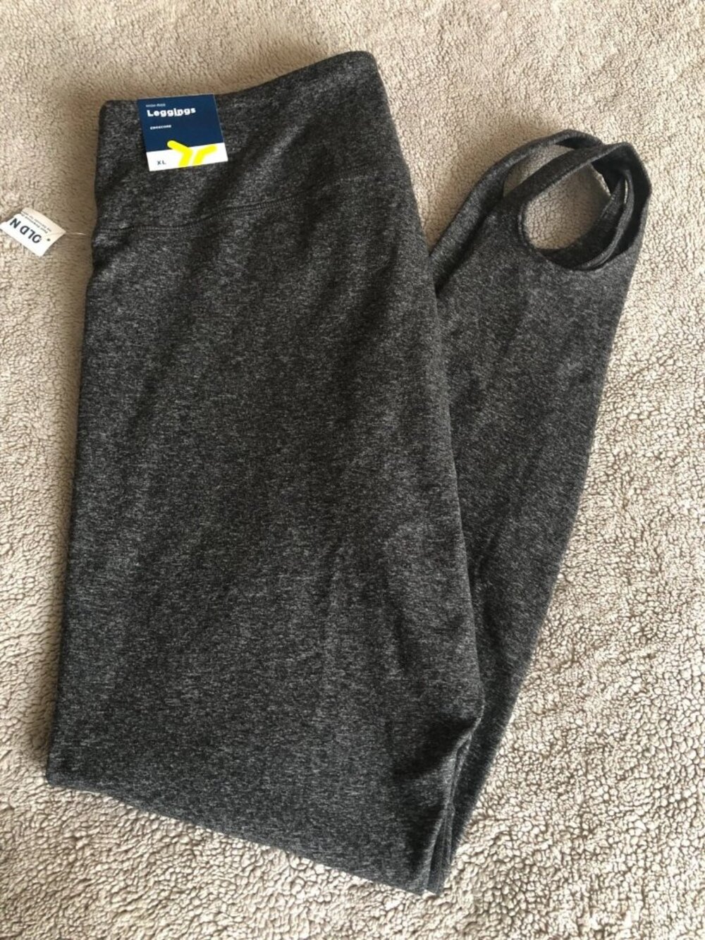 The old navy women's XLARGE dark gray high waist cozecore stirrup leggings